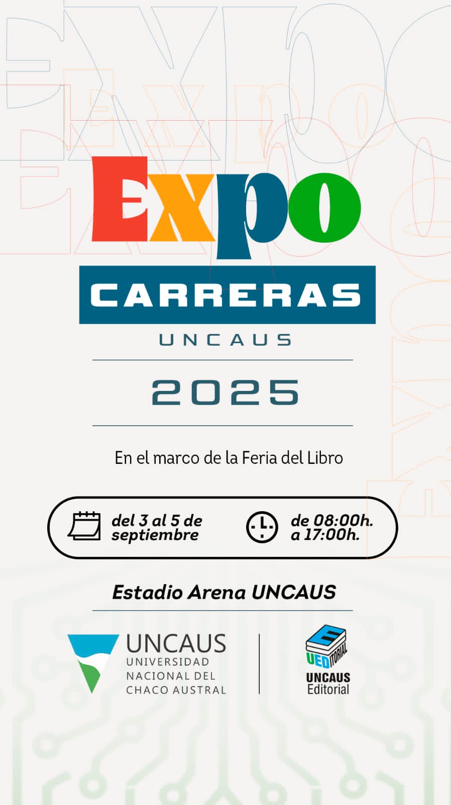 UNCAUS invita a la Expo Carreras 2025, con una variada oferta académica presencial y a distancia