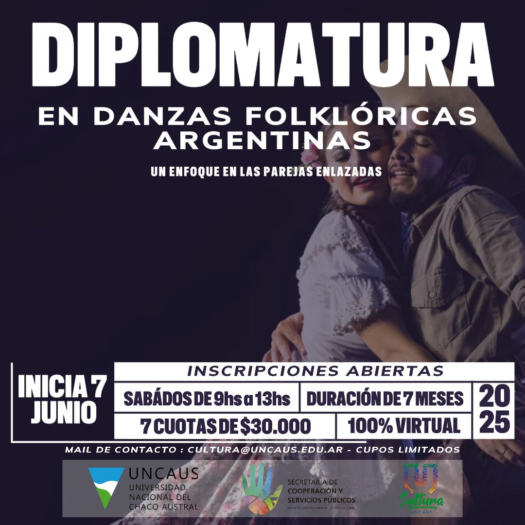 UNCAUS presenta una nueva Diplomatura en Danzas Folklóricas Argentinas con enfoque en parejas enlazadas
