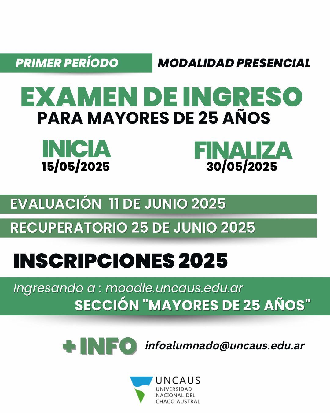 Mayores de 25 años sin título de nivel secundario: luego de aprobar exámenes podrán cursar carreras en UNCAUS