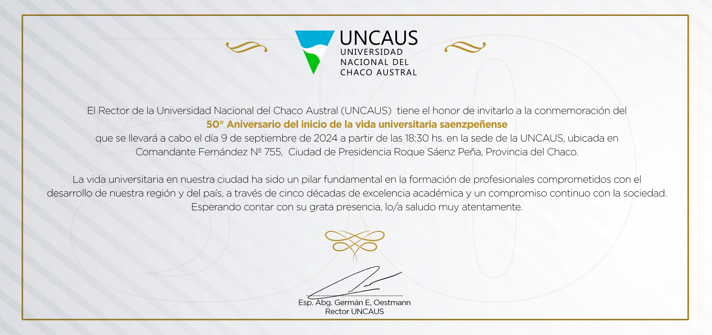 invitacion 50 aniversario uncaus