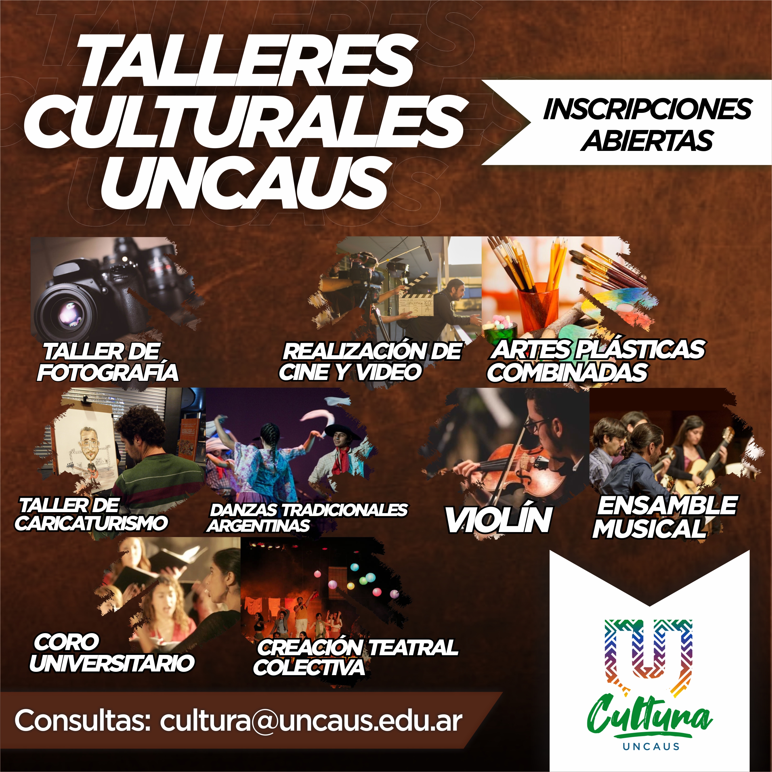 UNCAUS abrió inscripciones para Talleres Culturales 2023