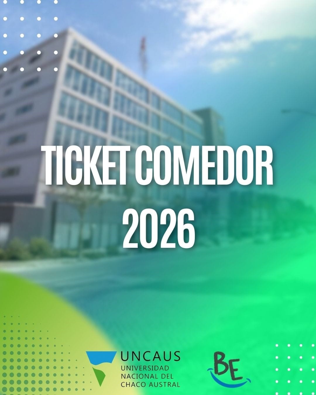 A partir del 17 de marzo los estudiantes de la UNCAUS podrán acceder a almuerzos diarios, con un costo de $3.000